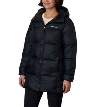 Columbia Ženske Jakne - Puffect Mid Hooded Crne | VAQE-36018